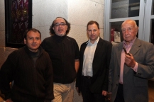 I membri della giuria del "Premio Malvinas". Da sinistra: Orlando Gustavo Pascua, Miguel Mato, Moreno Zago, Juan Octavio Prenz